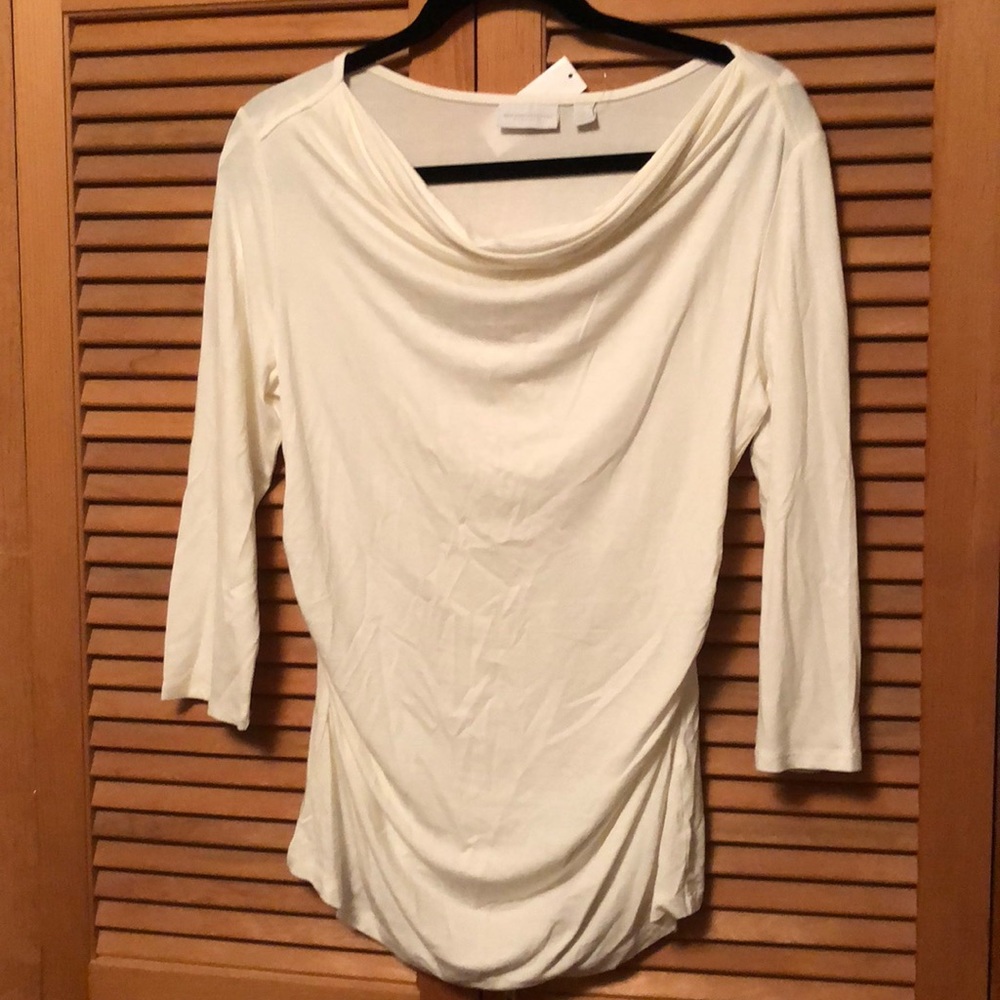 NWT New York & Company Cream Top Size M